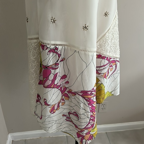 COPY - Leifnotes Asymmetrical Hem Guarri Dress Patchwork  ANTHROPOLOGIE Dress s… - Picture 5 of 16